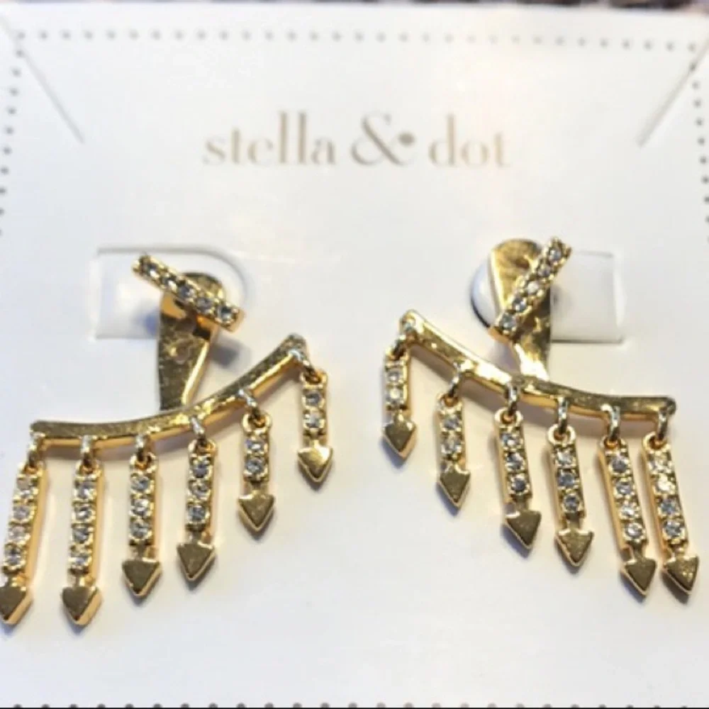 :: Stella & Dot 2-in-1 Delicate Annex Earrings - Picture 7 of 8